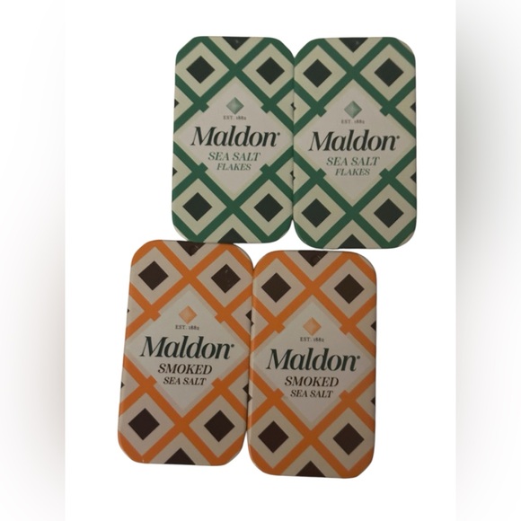 Maldon Salt Pinch Tins Flaky Sea Salt Flakes Set of 4 Tins Viral TikTok HTF! - Picture 4 of 13